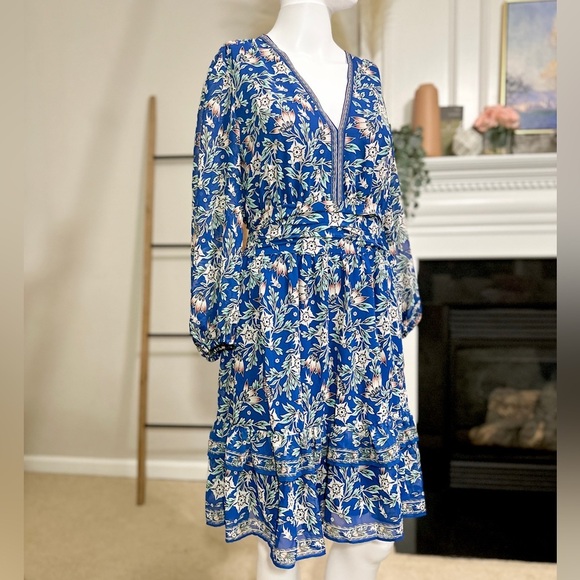 Max Studio Blue Floral Mini Dress - Picture 3 of 9